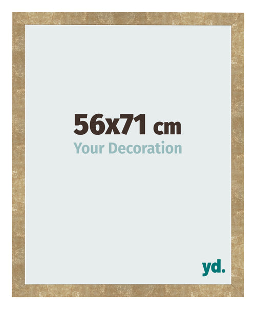 Fotolijst 56x71cm Goud Antiek MDF Bologna Voorzijde Maat | Yourdecoration.nl