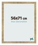 Fotolijst 56x71cm Goud Antiek MDF Bologna Voorzijde Maat | Yourdecoration.nl