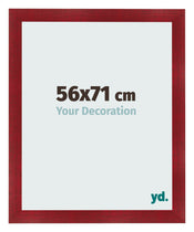 Fotolijst 56x71cm Wijnrood Geveegd MDF Pisa Voorzijde Maat | Yourdecoration.nl