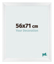 Fotolijst 56x71cm Wit Hoogglans MDF Pisa Voorzijde Maat | Yourdecoration.nl