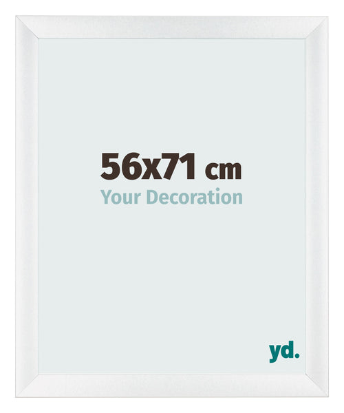 Fotolijst 56x71cm Wit Hoogglans MDF Pisa Voorzijde Maat | Yourdecoration.nl