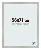 Fotolijst 56x71cm Zilver Mat MDF Bologna Voorzijde Maat | Yourdecoration.nl