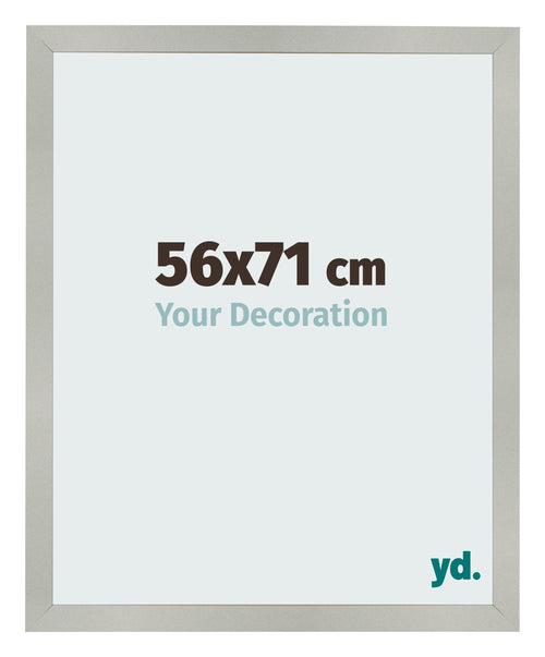 Fotolijst 56x71cm Zilver Mat MDF Bologna Voorzijde Maat | Yourdecoration.nl