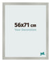 Fotolijst 56x71cm Zilver Mat MDF Bologna Voorzijde Maat | Yourdecoration.nl