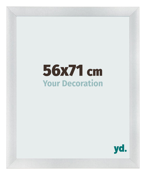 Fotolijst 56x71cm Zilver Mat MDF Pisa Voorzijde Maat | Yourdecoration.nl