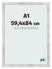 Fotolijst 59 4x84cm A1 Aluminium Geborsteld MDF Pisa Voorzijde Maat | Yourdecoration.nl