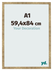 Fotolijst 59 4x84cm A1 Goud Antiek MDF Bologna Voorzijde Maat | Yourdecoration.nl