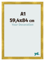 Fotolijst 59 4x84cm A1 Goud Vintage MDF Pisa Voorzijde Maat | Yourdecoration.nl