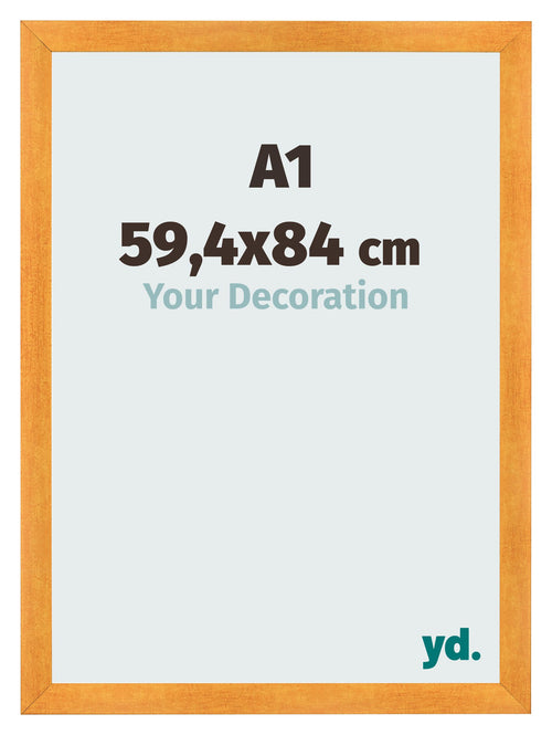 Fotolijst 59 4x84cm A1 Oranje MDF Pisa Voorzijde Maat | Yourdecoration.nl