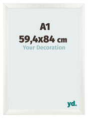 Fotolijst 59 4x84cm A1 Wit Geveegd MDF Pisa Voorzijde Maat | Yourdecoration.nl