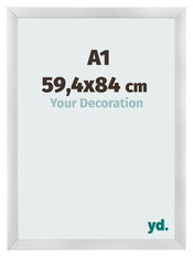 Fotolijst 59 4x84cm A1 Zilver Mat MDF Pisa Voorzijde Maat | Yourdecoration.nl