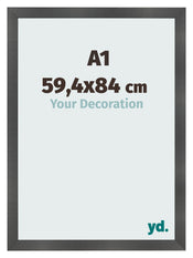 Fotolijst 59 4x84cm A1 Zwart Mat MDF Pisa Voorzijde Maat | Yourdecoration.nl