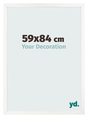 Fotolijst 59x84 cm Wit Hoogglans MDF Bologna Voorzijde Maat | Yourdecoration.nl