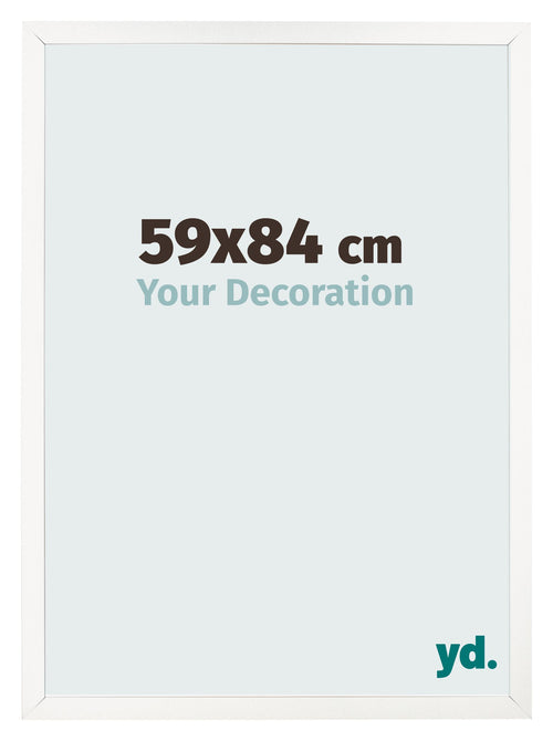 Fotolijst 59x84 cm Wit Hoogglans MDF Bologna Voorzijde Maat | Yourdecoration.nl