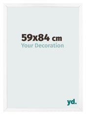 Fotolijst 59x84 cm Wit Mat MDF Bologna Voorzijde Maat | Yourdecoration.nl