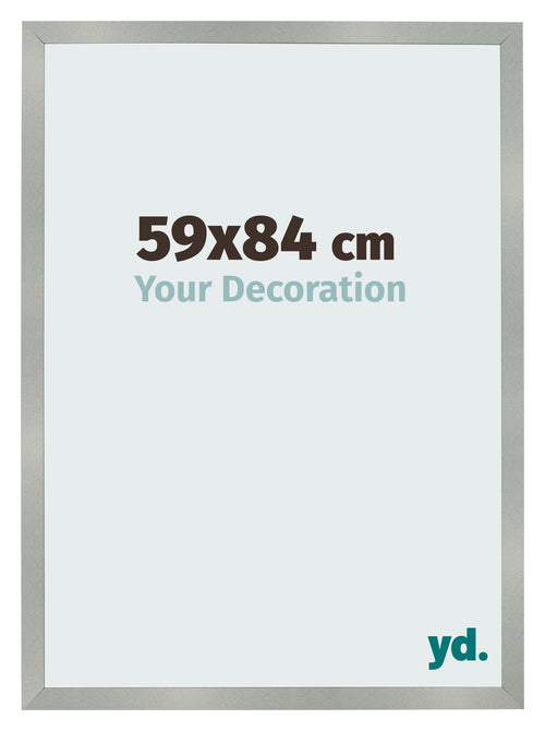 Fotolijst 59x84cm Aluminium Geborsteld MDF Bologna Voorzijde Maat | Yourdecoration.nl