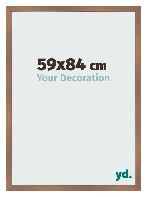 Fotolijst 59x84cm Koper Decor MDF Bologna Voorzijde Maat | Yourdecoration.nl