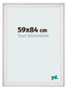 Fotolijst 59x84cm Wit Geveegd MDF Lazio Voorzijde Maat | Yourdecoration.nl