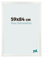 Fotolijst 59x84cm Wit Geveegd MDF Pisa Voorzijde Maat | Yourdecoration.nl