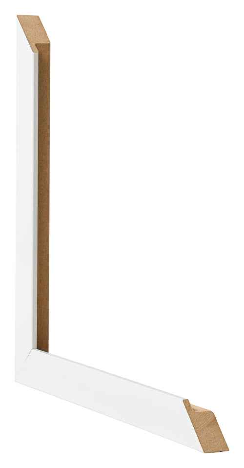 Fotolijst 59x84cm Wit Hoogglans MDF Bologna Detail Doorsnede | Yourdecoration.nl