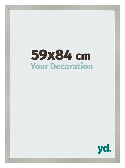 Fotolijst 59x84cm Zilver Mat MDF Bologna Voorzijde Maat | Yourdecoration.nl