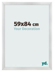 Fotolijst 59x84cm Zilver Mat MDF Pisa Voorzijde Maat | Yourdecoration.nl