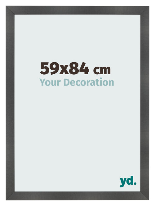 Fotolijst 59x84cm Zwart Mat MDF Pisa Voorzijde Maat | Yourdecoration.nl