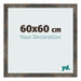 Fotolijst 60x60 cm Geoxideerd Metaal MDF Bologna Voorzijde Maat | Yourdecoration.nl