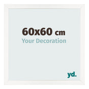 Fotolijst 60x60 cm Wit Hoogglans MDF Bologna Voorzijde Maat | Yourdecoration.nl