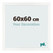 Fotolijst 60x60 cm Wit Hoogglans MDF Bologna Voorzijde Maat | Yourdecoration.nl