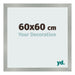 Fotolijst 60x60cm Aluminium Geborsteld MDF Bologna Voorzijde Maat | Yourdecoration.nl