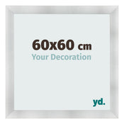 Fotolijst 60x60cm Aluminium Geborsteld MDF Pisa Voorzijde Maat | Yourdecoration.nl