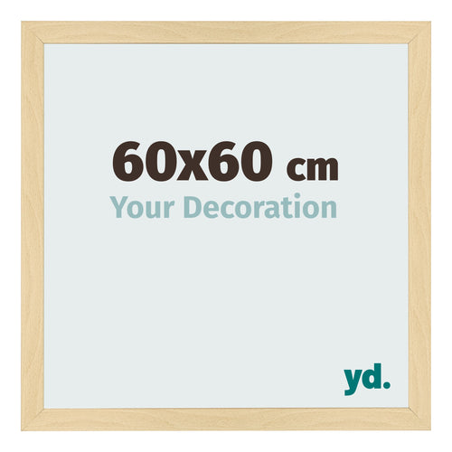 Fotolijst 60x60cm Beuken Decor MDF Bologna Voorzijde Maat | Yourdecoration.nl