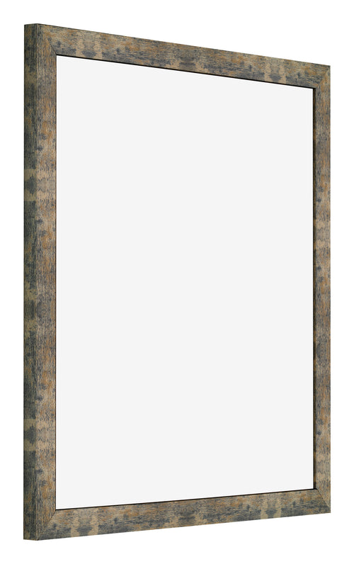 Fotolijst 60x60cm Blauw Goud Gemeleerd MDF Bologna Voorzijde Schuin | Yourdecoration.nl