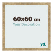 Fotolijst 60x60cm Goud Antiek MDF Bologna Voorzijde Maat | Yourdecoration.nl