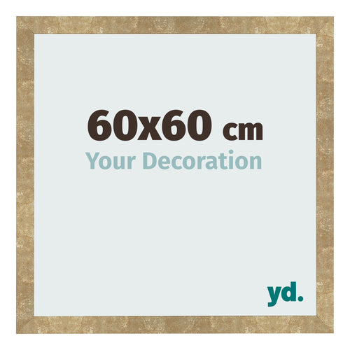 Fotolijst 60x60cm Goud Antiek MDF Bologna Voorzijde Maat | Yourdecoration.nl