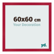 Fotolijst 60x60cm Rood MDF Bologna Voorzijde Maat | Yourdecoration.nl