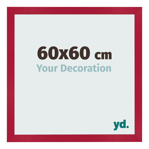 Fotolijst 60x60cm Rood MDF Bologna Voorzijde Maat | Yourdecoration.nl