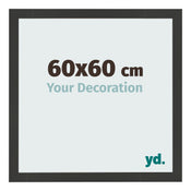 Fotolijst 60x60cm Zwart Houtnerf MDF Bologna Voorzijde Maat | Yourdecoration.nl
