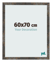 Fotolijst 60x70 cm Geoxideerd Metaal MDF Bologna Voorzijde Maat | Yourdecoration.nl