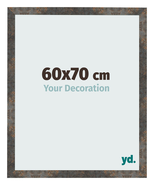 Fotolijst 60x70 cm Geoxideerd Metaal MDF Bologna Voorzijde Maat | Yourdecoration.nl