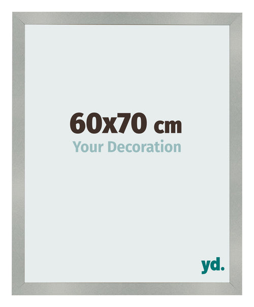 Fotolijst 60x70cm Aluminium Geborsteld MDF Bologna Voorzijde Maat | Yourdecoration.nl