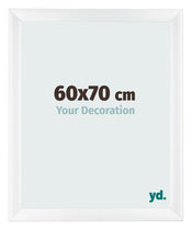 Fotolijst 60x70cm Wit Mat MDF Pisa Voorzijde Maat | Yourdecoration.nl
