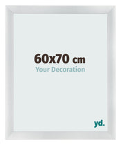Fotolijst 60x70cm Zilver Mat MDF Pisa Voorzijde Maat | Yourdecoration.nl