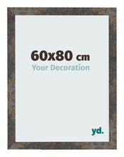 Fotolijst 60x80 cm Geoxideerd Metaal MDF Bologna Voorzijde Maat | Yourdecoration.nl