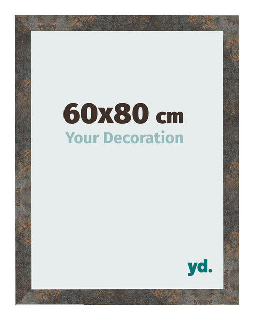 Fotolijst 60x80 cm Geoxideerd Metaal MDF Bologna Voorzijde Maat | Yourdecoration.nl