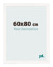 Fotolijst 60x80 cm Wit Hoogglans MDF Bologna Voorzijde Maat | Yourdecoration.nl