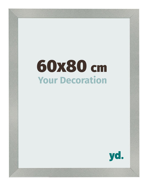 Fotolijst 60x80cm Aluminium Geborsteld MDF Bologna Voorzijde Maat | Yourdecoration.nl