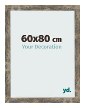 Fotolijst 60x80cm Blauw Goud Gemeleerd MDF Bologna Voorzijde Maat | Yourdecoration.nl