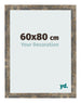 Fotolijst 60x80cm Blauw Goud Gemeleerd MDF Bologna Voorzijde Maat | Yourdecoration.nl